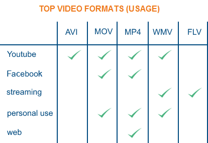 Best Video Formats Usage